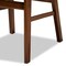 Baxton Studio Euclid Mid-Century Modern Sand Fabric and Walnut Brown Finished Wood 5-Piece Dining Set 184-11648-11644-Zoro - alternate 4